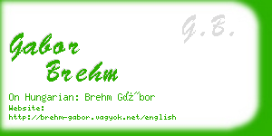 gabor brehm business card